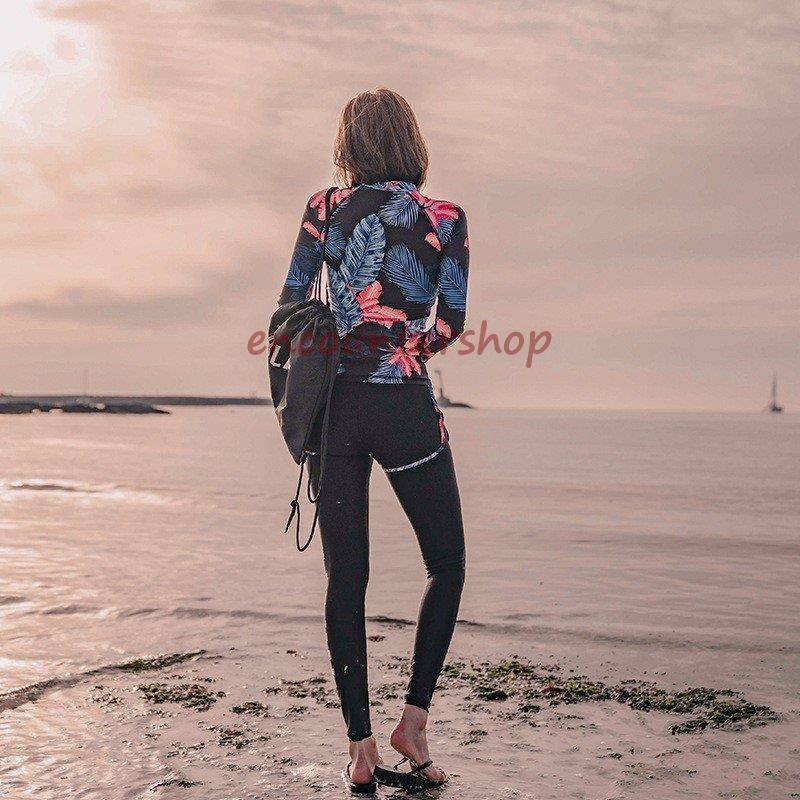 体型カバー 水着 レディース 上下セット 長袖 おすすめ レギンス