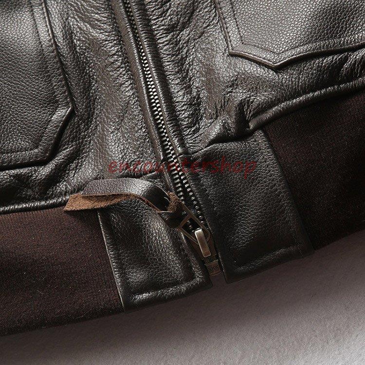 本革フライトジャケット 刺繍 アメリカ空軍服 ライダースジャケット 本