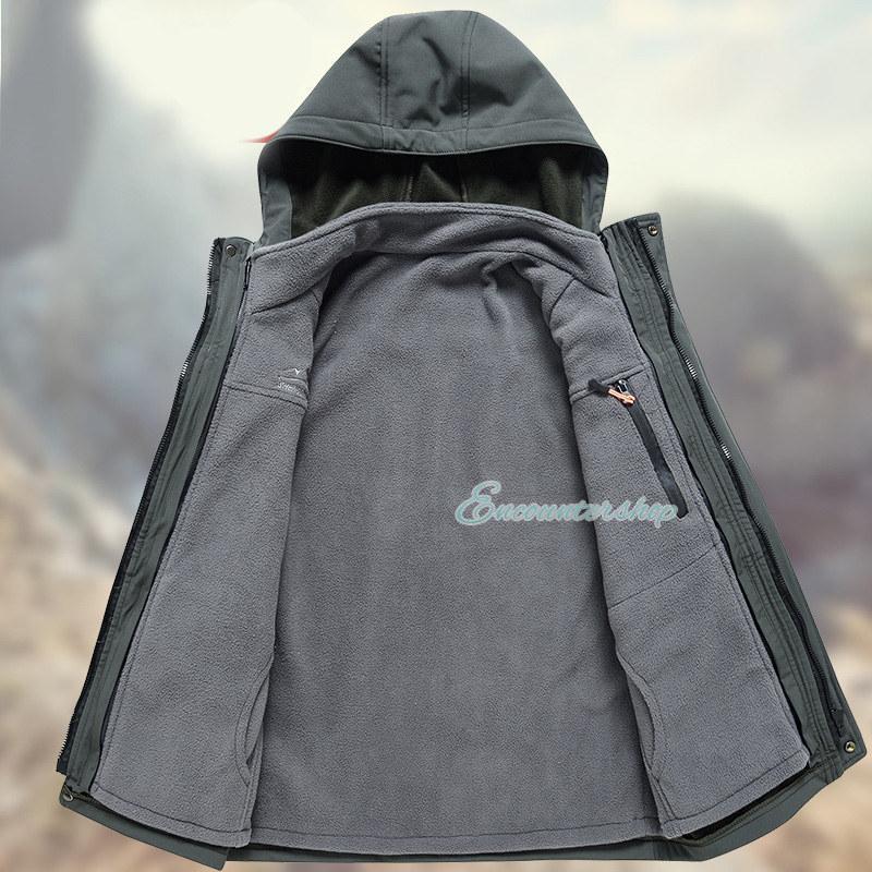 セットアップ メンズ 上下セット 裏起毛 インナー脱着可 作業服 フード