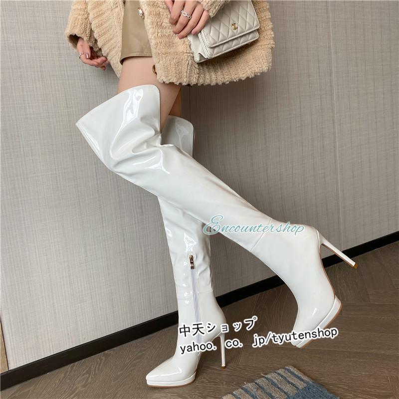 秋冬 ニーハイブーツジョッキーブーツ ロングブーツレディース