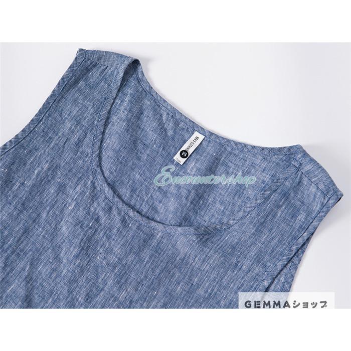 リネンＴシャツ ベスト 袖なしｔシャツ タンクトップ メンズ カットソー 無地 麻トップス インナー 薄手 夏 シンプル 通気性よい 丸ネック M~3XL｜encountershop｜12