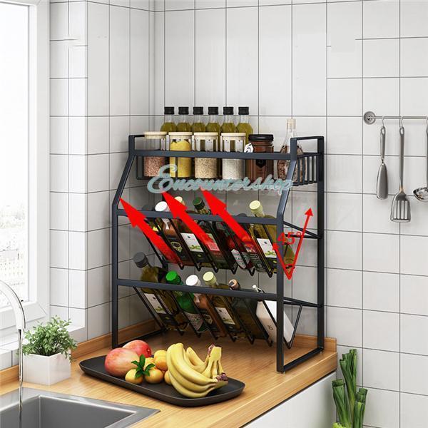 多機能 ３段調味料収納ラック 耐荷重安定感 ☆3段調味料収納ラック 耐荷重＆安定感 多機能
