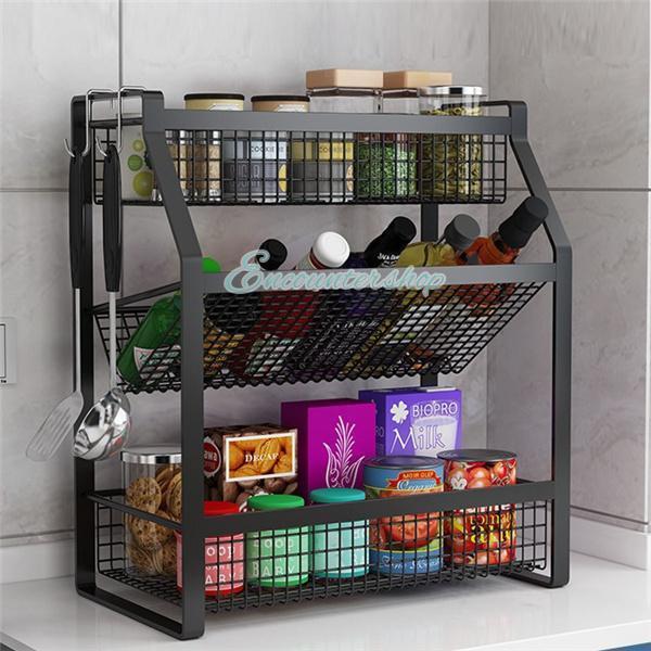 調味料ラック キッチン収納 3段 スパイスラック 収納棚 収納