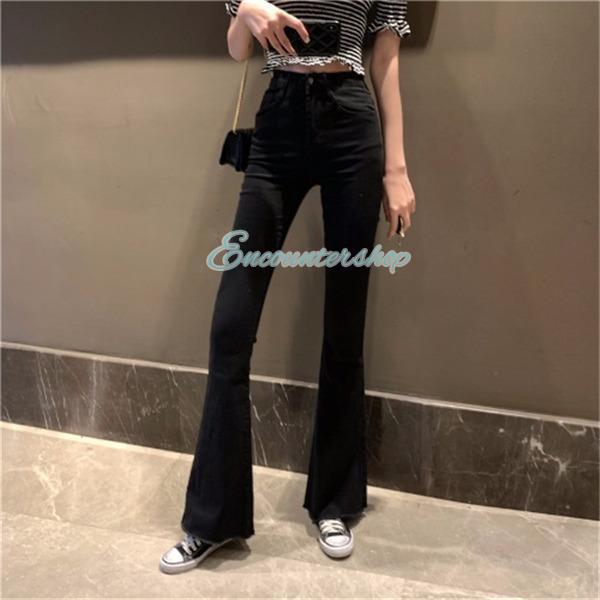 爆買 フレアパンツ デニムパンツ レディース カットオフ