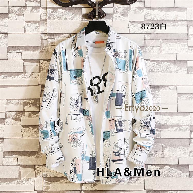 花柄シャツ メンズ 40代 50代 カジュアルシャツ 長袖シャツ 総柄シャツ