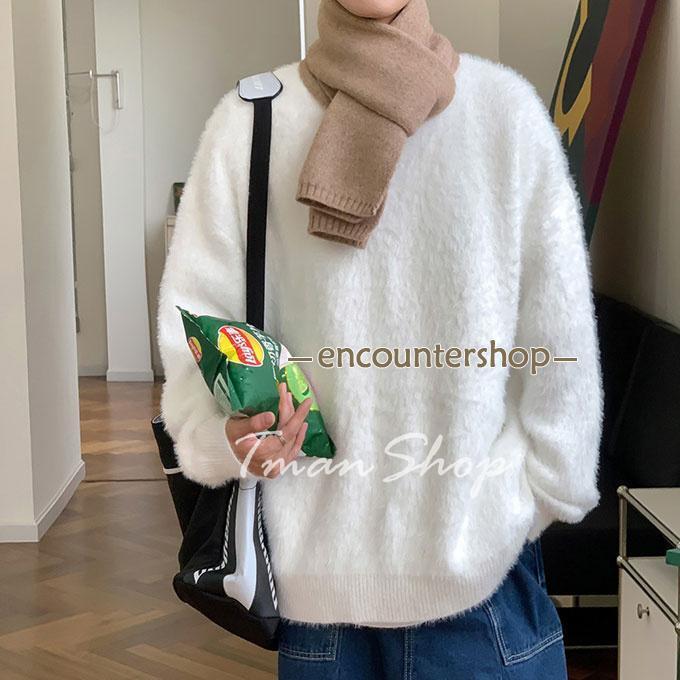 新品☆高品質☆ミンクカシミヤ暖かい☆素敵ニットセーター　L 新品 高品質☆ミンクカシミヤ☆暖かい♪しっとりと柔らかい着