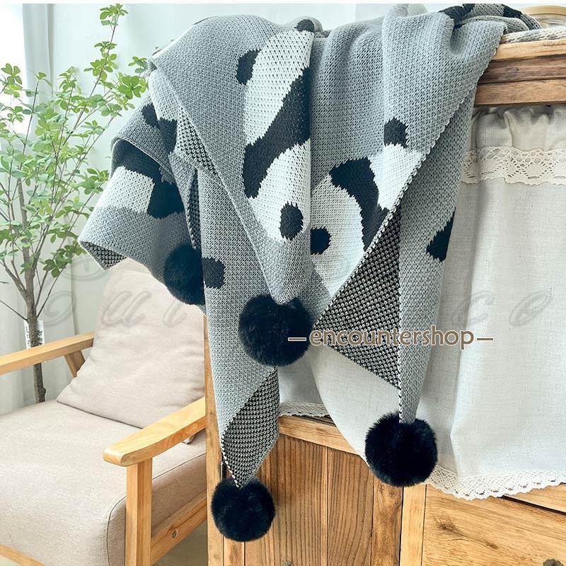 ブランケット 125*150cm 可愛いパンダ柄 夏用毛布 肩掛け 膝掛け