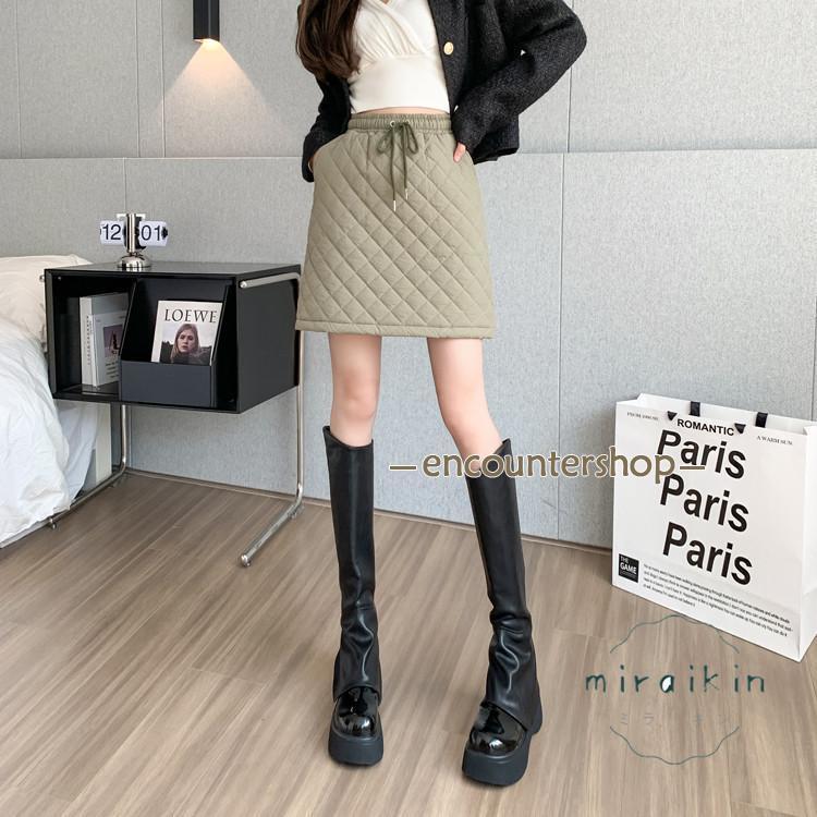 キルティングスカート キルティング スカート 膝上丈 aライン