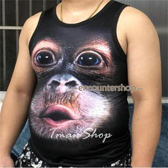 タンクトップ アニマルプリント 接触冷感 メンズ 3D 3d オリジナルt