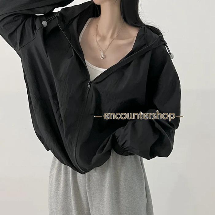 シアー パーカー 夏 レディース ブルゾン 薄手 透け感 ゆったり