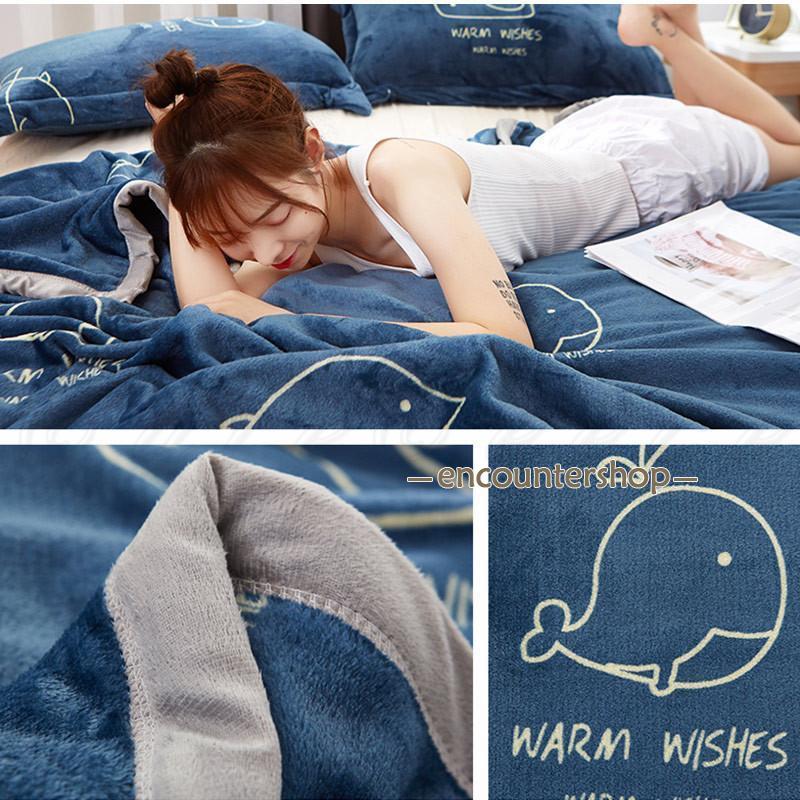 ブランケット タオルケット 230*250 夏用毛布 肩掛け ひざ掛け クジラ