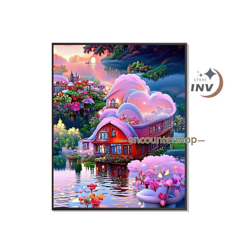 ダイヤモンドアート 四角 初心者 花 刺繍 キット 刺繍キット 刺繍アート 北欧 ガーデニング 丸ビーズ  集中力 知育 ビーズアート 絵画 洋画 | ブランド登録なし | 10