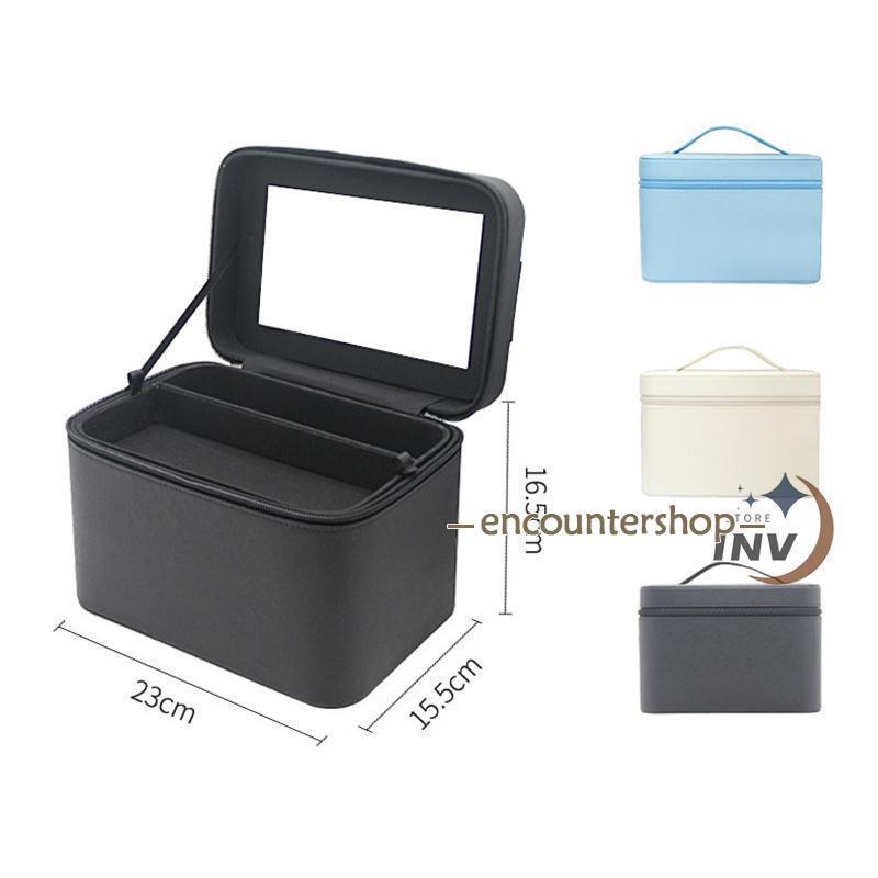 メイクボックス コスメボックス 化粧ボックス 鏡付き 大容量 化粧ポーチ メイクポーチ メイクケース 持ち運び 化粧箱 防水 おしゃれ プレゼント ギフト | ブランド登録なし | 15