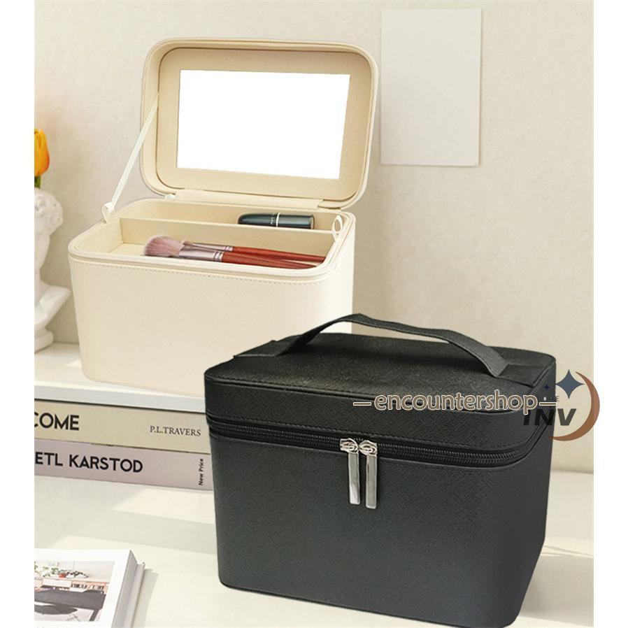 メイクボックス コスメボックス 化粧ボックス 鏡付き 大容量 化粧ポーチ メイクポーチ メイクケース 持ち運び 化粧箱 防水 おしゃれ プレゼント ギフト | ブランド登録なし | 09