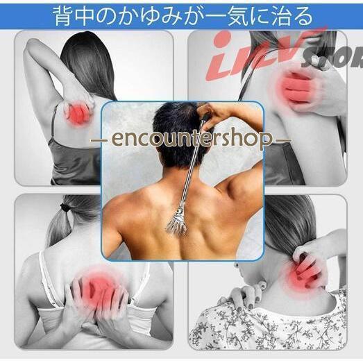 孫の手 伸縮 伸びる おしゃれ シンプル ステンレス まごのて まごの手 伸縮孫の手 敬老の日 プレゼント コンパクト 手が届く | ブランド登録なし | 01