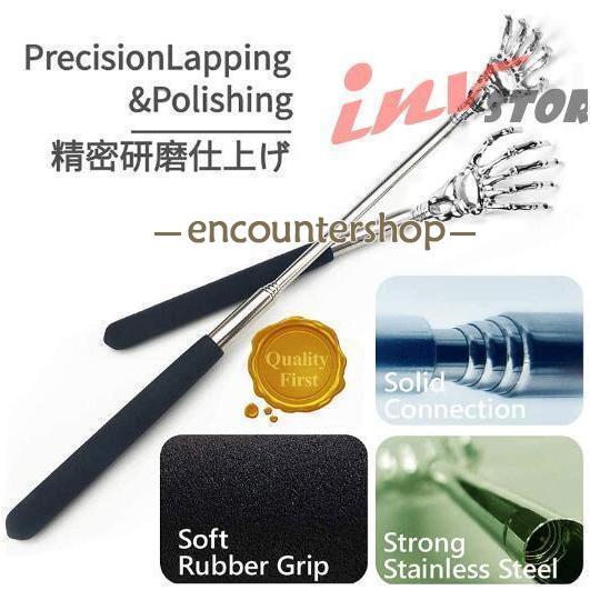 孫の手 伸縮 伸びる おしゃれ シンプル ステンレス まごのて まごの手 伸縮孫の手 敬老の日 プレゼント コンパクト 手が届く | ブランド登録なし | 03