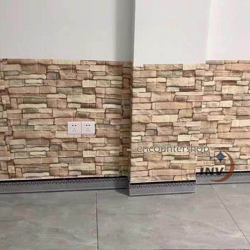 10枚入り 壁紙 壁紙シール 張り替え おしゃれ 北欧 防水 木目調 剥がせる 70×77cm クッションシート ウォールステッカー 3Ｄ 立体 DIY | ブランド登録なし | 13