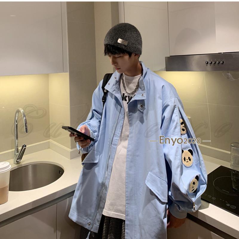 ジャケット・アウター pontago007 楽天市場】ジャケット メンズ アウター パンダ柄 折り襟 長袖 前開き