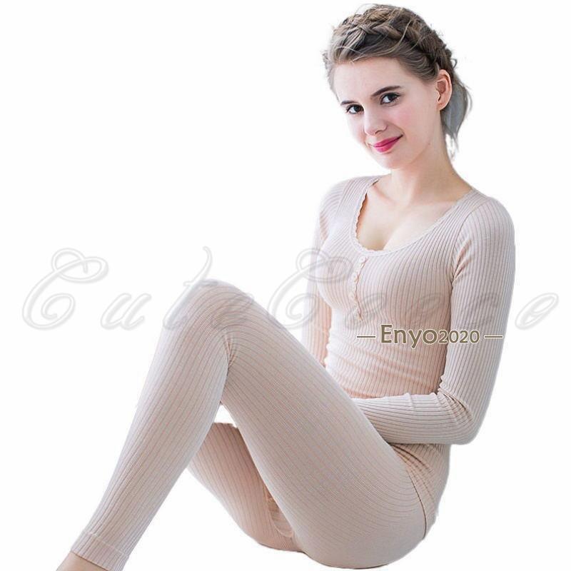 レディース 上下セット 長袖 無地 シンプル 薄手 防寒 保温