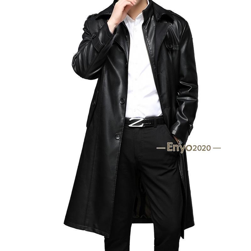 メンズ 革ジャン レザージャケット ライダース ロング丈 大きいサイズ