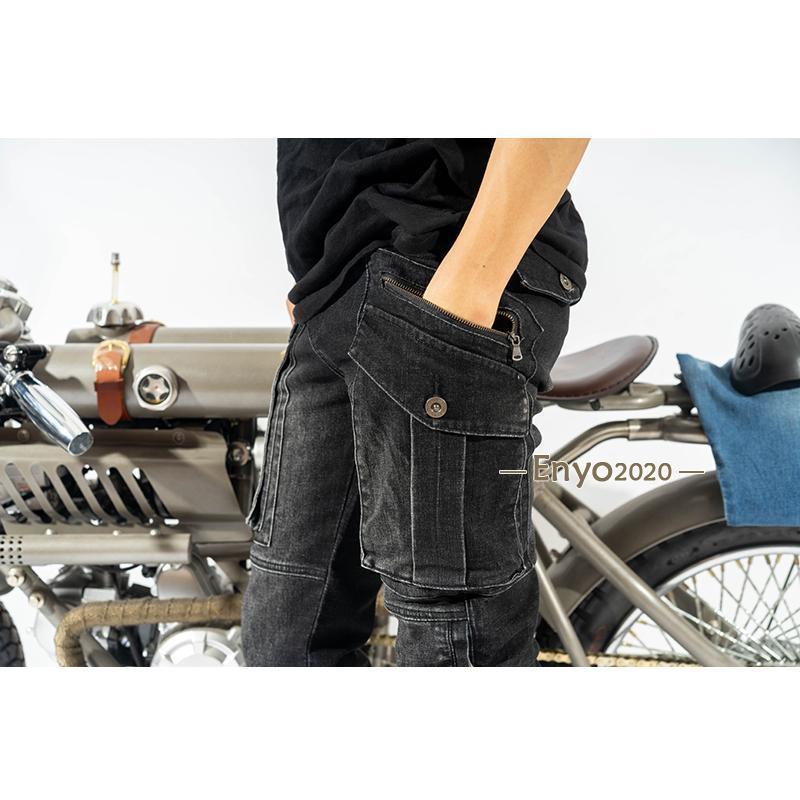 ライダーパンツ デニムパンツ メンズ 作業着 ストレッチ バイクパンツ