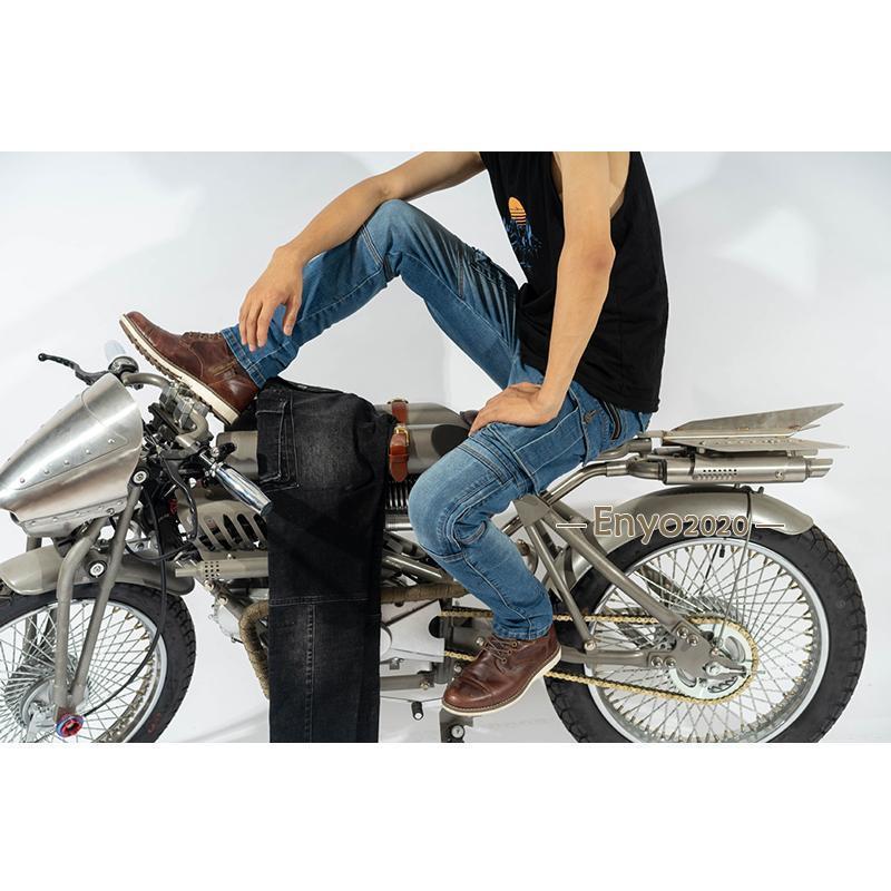 ライダーパンツ デニムパンツ メンズ 作業着 ストレッチ バイクパンツ