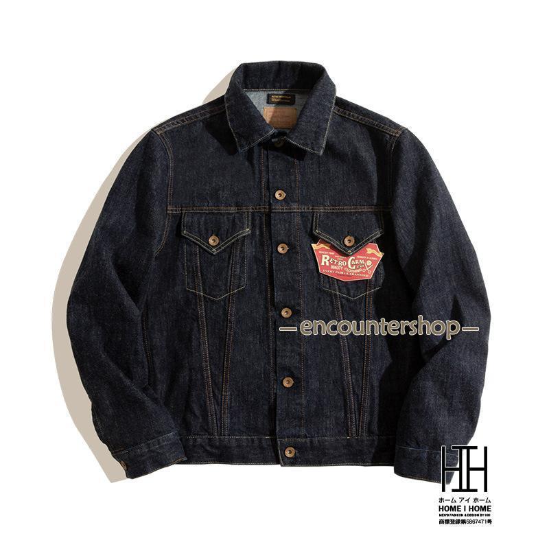 デニムジャケット メンズ Gジャン 14.8oz 100%綿 古着 ジージャン 春