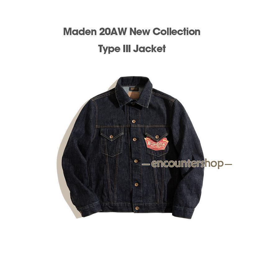 デニムジャケット メンズ Gジャン 14.8oz 100%綿 古着 ジージャン 春