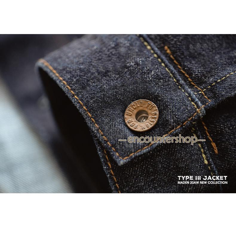 デニムジャケット メンズ Gジャン 14.8oz 100%綿 古着 ジージャン 春