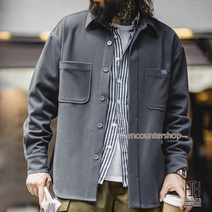 爆買 シャツジャケット メンズ 長袖シャツ メルトン シャツ オーバー