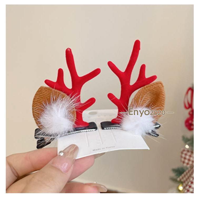 ヘアーアクセサリー 大きめ トナカイ クリスマス キッズ ヘアピン 小物