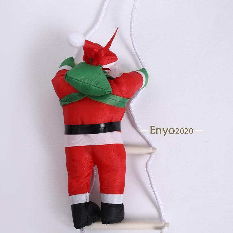 ドアの装飾 飾り サンタクロース人形 (サンタ3体) クリスマスツリー