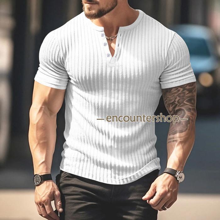 サマーニット メンズ ニットtシャツ 半袖 vネック 半袖ニット | ブランド登録なし | 07