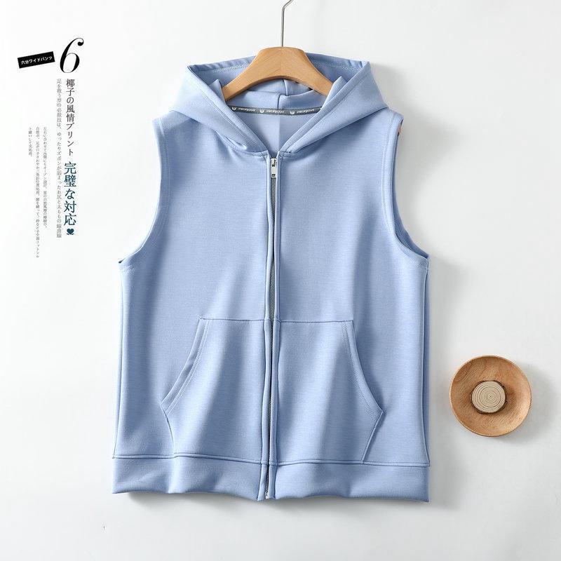 SHELLAC　semantic ロングフードベスト　ノースリーブパーカー　ＸＬ スポーツベスト レディース 夏 ベスト ノースリーブ パーカー 前