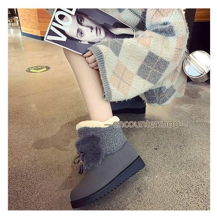 防寒 ブーツ レディース ショートブーツ 暖かい 冬 シューズ 靴 防寒靴