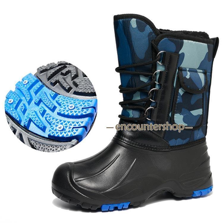 爆買 スノーブーツ ピンスパイク スパイクブーツ 防水 防寒靴 あったか