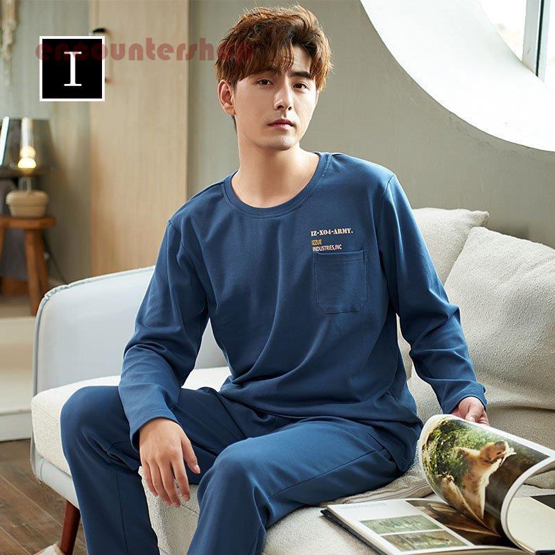 パジャマ メンズ 春秋冬 2点セット セットアップ ルームウェア 長