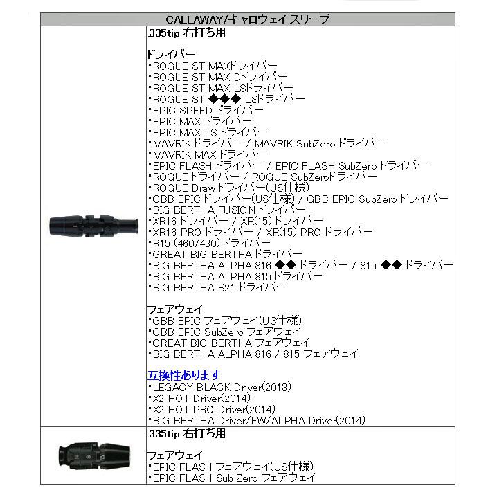 キャロウェイ　Callaway  スリーブ装着シャフト　QUANTUM ELYTE PARADYM Ai SMOKE  ファイアーエクスプレス EX-V コンポジットテクノ Fire Express_2