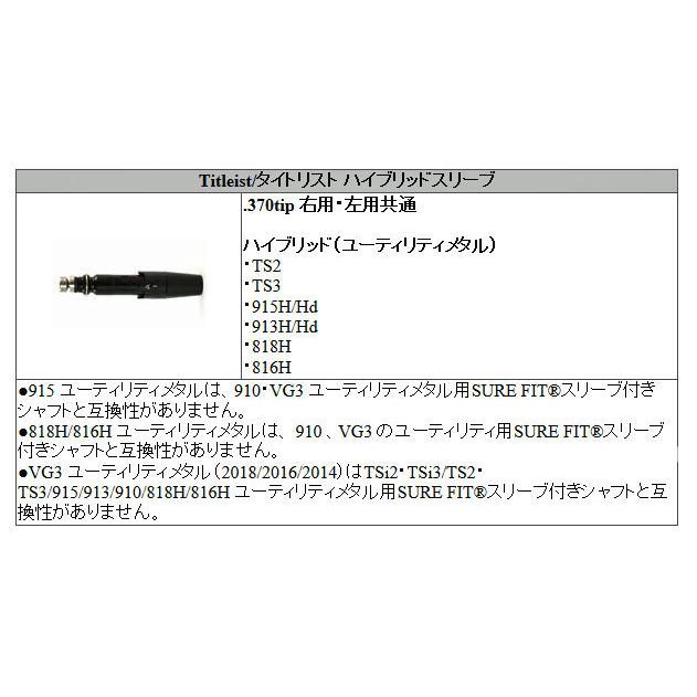 タイトリスト ユーティリティー スリーブ装着シャフト Titleist