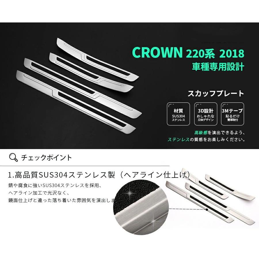 CROWN 内装パーツ 4点セット 配線付きスカッフプレート 楽天市場】スカッフプレート クラウン（パーツ｜車用品）：車