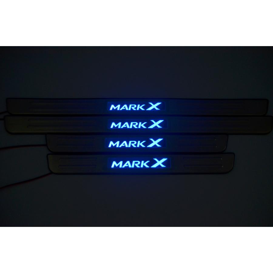 マークX トヨタ マークx120系LEDスカッフプレート室内ドア用