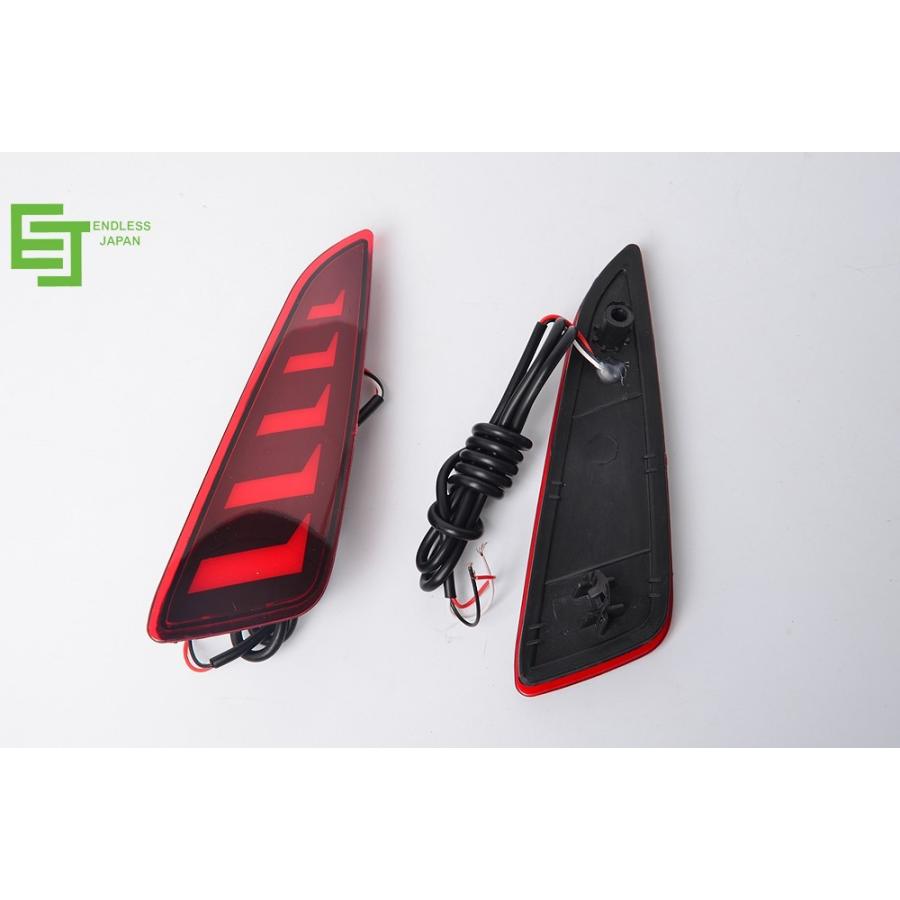 ヤリス 専用 LED リフレクター MXPH MXPA10 15 KSP210 衝突防止 リア ドレスアップ　レッドレンズ 　ファイバーテール