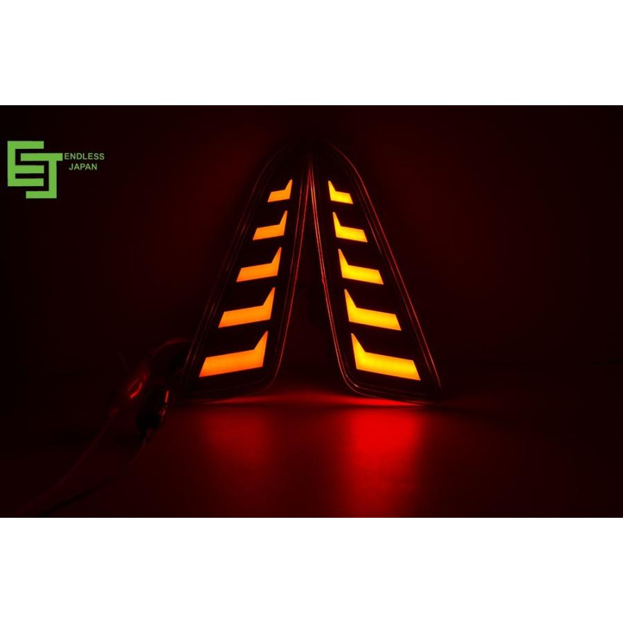 ヤリス 専用 LED リフレクター MXPH MXPA10 15 KSP210 衝突防止 リア ドレスアップ　レッドレンズ 　ファイバーテール