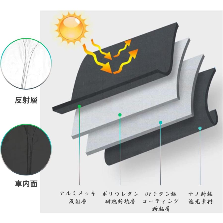 スズキハスラーMR52S ・ MR92S 車用サンシェード日よけ日差しカットフロントガラス用サンシェードカーテン紫外線カット マルチサンシェード インテリア パーツ｜endlessjapan-store｜03