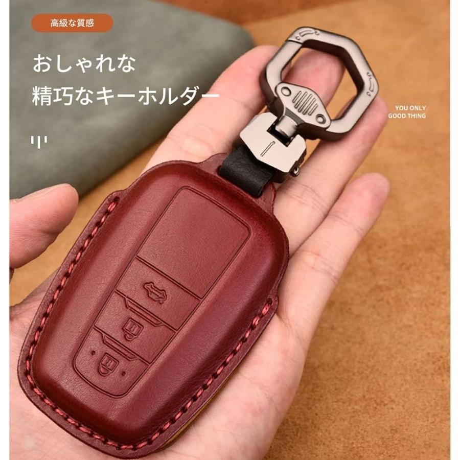 トヨタ新型 RAV4 50系 専用 スマートキーケース アクセサリー  キーケース キーカバー  レザースマートキーケース  本革 カスタムパーツ3色選択可（Aタイプ）｜endlessjapan-store｜05