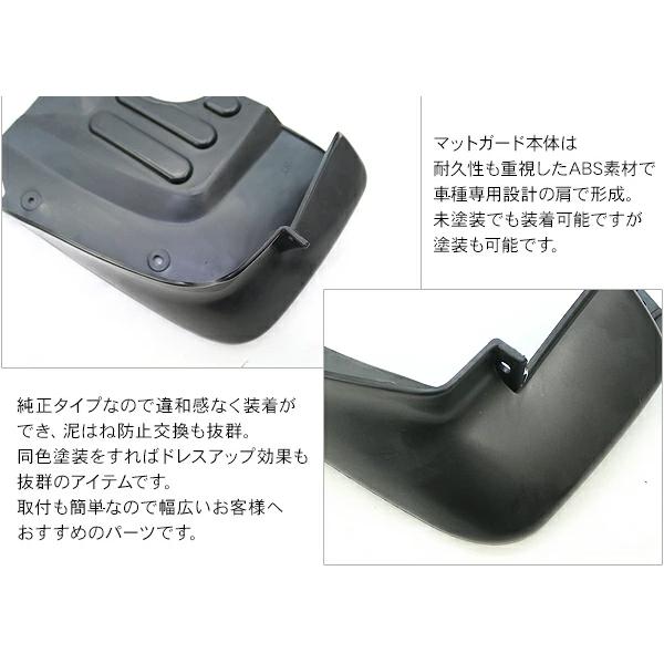 日産（NISSAN） 用 マッドガード 4点セット 未塗装 ブラック NV350