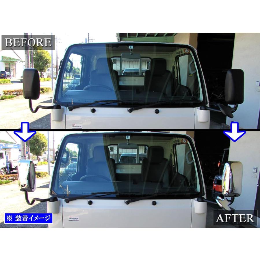 いすゞ（ISUZU） 07エルフ 標準 ローキャブ メッキ ドアミラーカバー