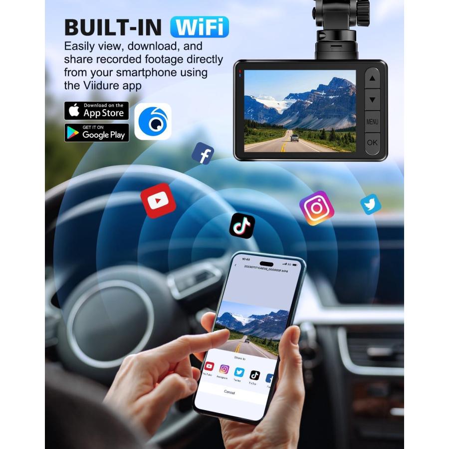 ドライブレコーダー  Wi-Fi   スマホ対応 トヨタ（TOYOTA） ドライブレコーダー wifi スマホ連携 iPhone用 小型