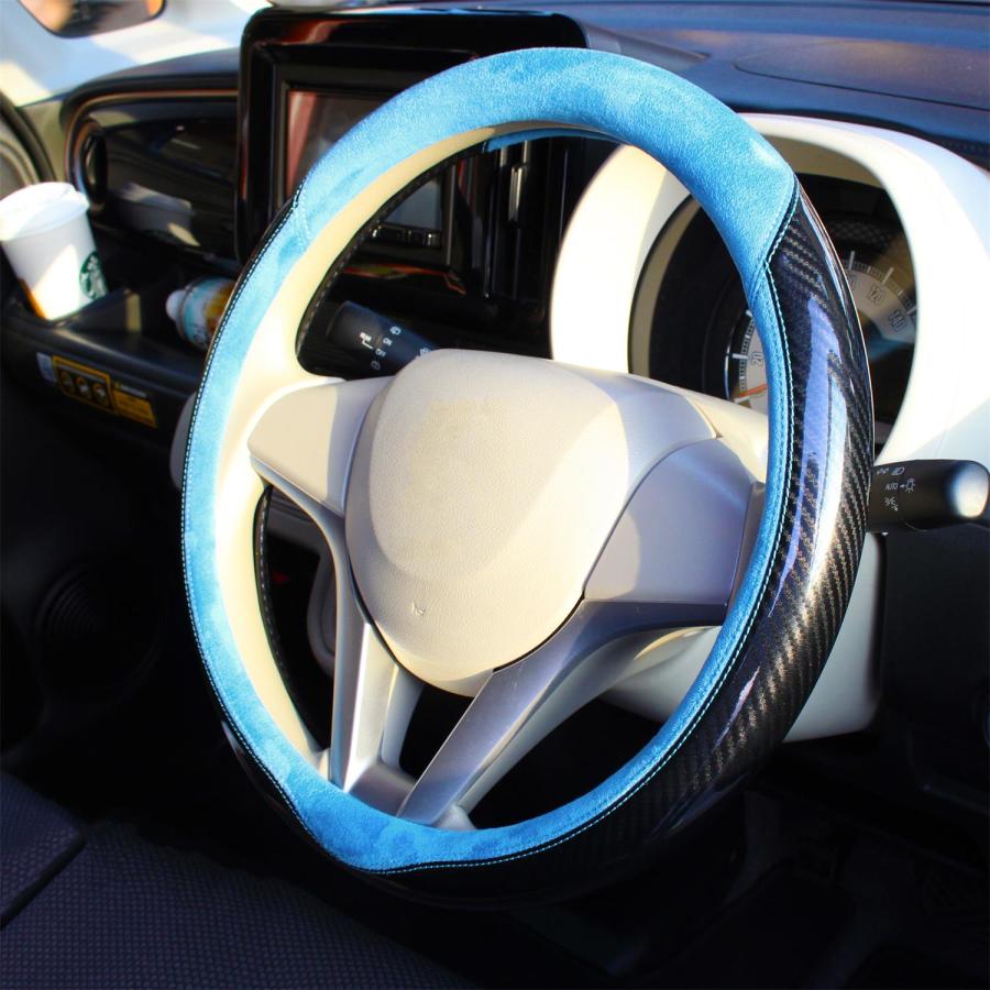 RAV4 トヨタ 新型 50系 専用 ハンドルカバー カーボン調＋スエード製