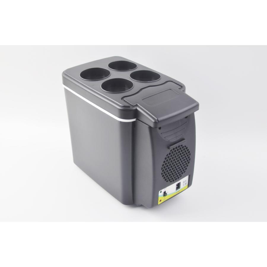 24vトラック用 6L ミニ冷蔵庫 冷温庫 小型シガーライト付き 保温保冷庫 DC 24V 　12度から65度 車内 静音設計 ブラック